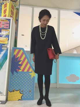 「H&M DIVIDED（エイチアンドエム　ディヴァイデッド）のアイテム（バレエシューズ）」を使った、asaminさん（レディース・162cm）の秋コーディネート