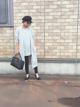 「ワントーンスタイル」｜「アイテム（バレエシューズ）」を使った、asaminさん（レディース・162cm）の秋コーディネート