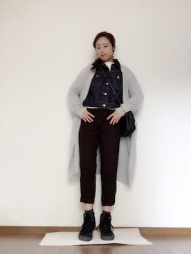 「インナーは白」｜asaminさん（レディース・165cm）の秋コーディネート
