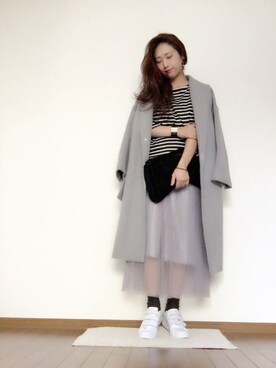 「journal standard L'essage（ジャーナルスタンダードレサージュ）のアイテム（その他アウター）」を使った、asaminさん（レディース・162cm）の冬コーディネート