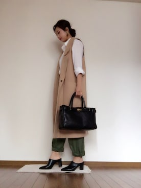 「OSKAR（オスカー）のアイテム」を使った、asaminさん（レディース・162cm）の冬コーディネート