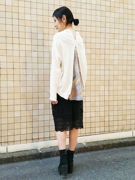 「ペンシルスカート」｜eriさん（レディース・159cm）の冬コーディネート