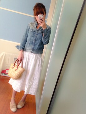 「CHANEL（シャネル）のアイテム（その他シューズ、ベージュ系）」を使った、mahさん（レディース・161cm）の春コーディネート