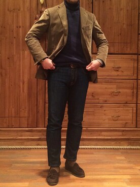 「LARDINI（ラルディーニ）のアイテム（テーラードジャケット）」を使った、sanfranciscomarketさん（メンズ・175cm）の冬コーディネート