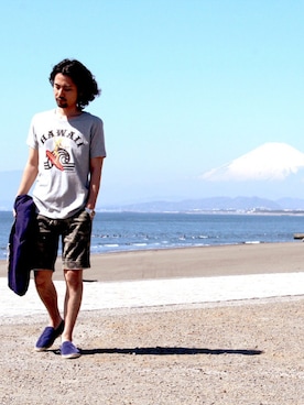「PROJECT SR'ES（プロジェクトエスアールエス）のアイテム」を使った、アッキーさん（メンズ・165cm）の夏コーディネート