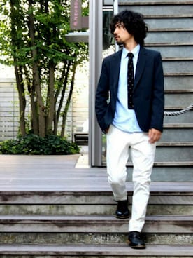 「galvanize（ガルヴァナイズ）のアイテム（パンツ）」を使った、アッキーさん（メンズ・166cm）の秋コーディネート