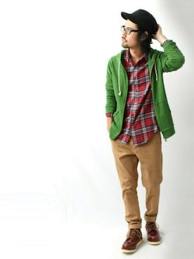 「galvanize（ガルヴァナイズ）のアイテム（トップス）」を使った、アッキーさん（メンズ・166cm）の秋コーディネート