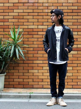 「galvanize（ガルヴァナイズ）のアイテム（パンツ）」を使った、アッキーさん（メンズ・166cm）の秋コーディネート