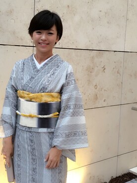 「きものコーディネート」｜「アイテム（浴衣）」を使った、blenda0305さん（レディース・164cm）の夏コーディネート