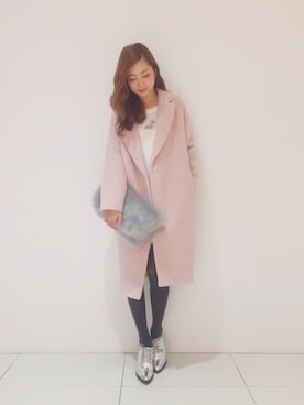 「MERCURYDUO（マーキュリーデュオ）のアイテム（ブーティ）」を使った、崎道 佳子さん（レディース・165cm）の秋コーディネート