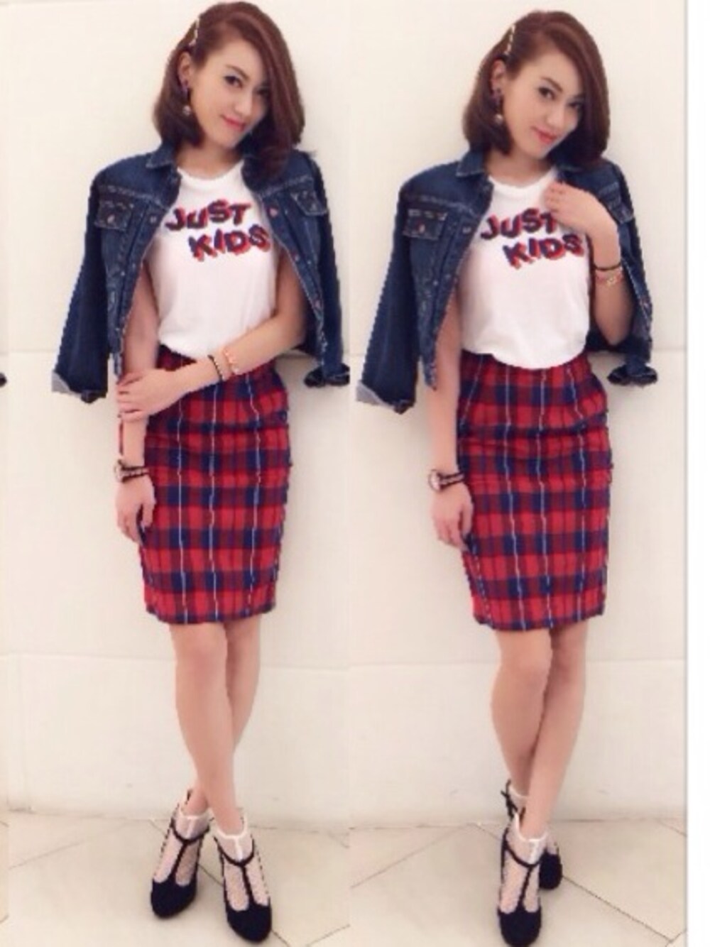 「SLY」｜「SLYのJUST KIDS T/SH（Tシャツ/カットソー、ホワイト系）」を使った、yusukeさん（レディース・172cm）の秋コーディネートの1枚目の写真