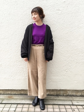 「beige」｜かっすーさん（レディース・161cm）の秋コーディネート