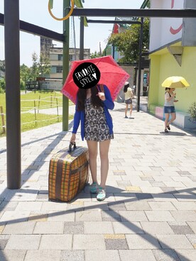 「アイテム（つなぎ/オールインワン）」を使った、 가취나  aさん（レディース・170cm）の夏コーディネート