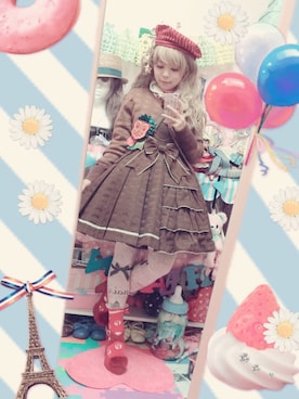 「アイテム（ハンチング/ベレー帽）」を使った、kazukiさん（レディース・150cm）の秋コーディネート