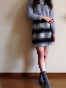 「EBELE MOTION（エベルモーション）のアイテム（スカート）」を使った、あやさん（レディース・160cm）の冬コーディネート