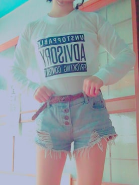 「Momo（Momo）のアイテム（トップス）」を使った、ちゅん。さん（レディース・154cm）の秋コーディネート