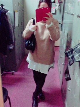 「MERCURYDUO（マーキュリーデュオ）のアイテム（シャツワンピース）」を使った、nana666さん（レディース・155cm）の秋コーディネート