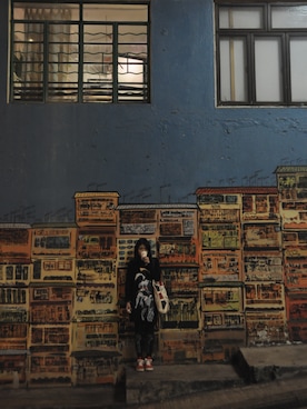 「Jack Willsのアイテム（バッグ）」を使った、Yau Yau-oneさん（レディース・157cm）の春コーディネート