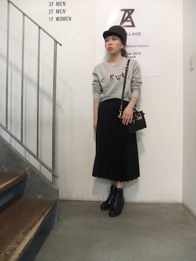 「DISCOVERED（ディスカバード）のアイテム（帽子）」を使った、MWさん（レディース・154cm）の秋コーディネート