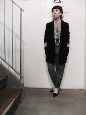 「beautiful people（ビューティフルピープル）のアイテム（その他アウター）」を使った、MWさん（レディース・154cm）の秋コーディネート