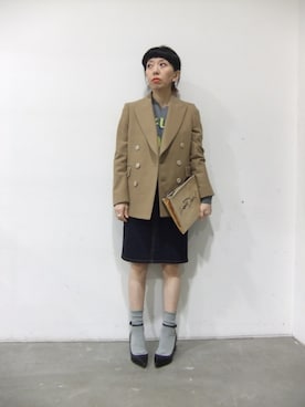 「MID by MIDWEST（ミッド バイ ミッドウエスト）のアイテム」を使った、MWさん（レディース・154cm）の冬コーディネート