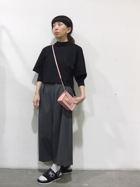 「ハイネックトップス」｜MWさん（レディース・154cm）の春コーディネート