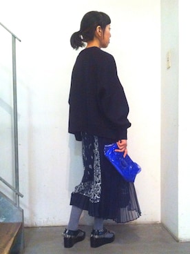 「mame（マメ）のアイテム（バッグ）」を使った、MWさん（レディース・154cm）の冬コーディネート