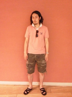「AVIREX（アヴィレックス）のアイテム（サンダル）」を使った、Mr.nakamuraさん（メンズ・182cm）の夏コーディネート