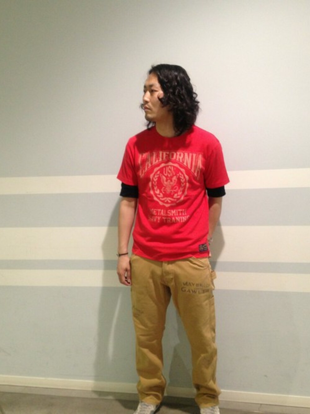 Mr.nakamuraさんの「AVIREX (アヴィレックス）　半袖　カレッジ　Tシャツ（AVIREX）」を使ったコーディネート