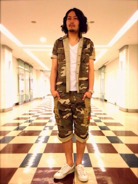 「白いスニーカー」｜Mr.nakamuraさん（メンズ・182cm）の夏コーディネート