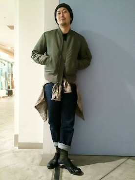 「TYPE BLUE（タイプブルー）のアイテム（パンツ）」を使った、Mr.nakamuraさん（メンズ・182cm）の冬コーディネート