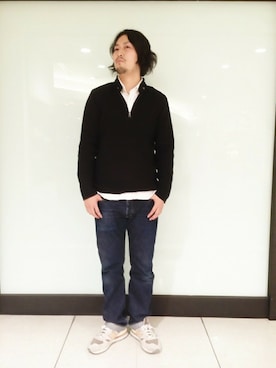 「TYPE BLUE（タイプブルー）のアイテム（デニムパンツ）」を使った、Mr.nakamuraさん（メンズ・182cm）の秋コーディネート