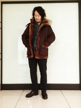 「良いお年を」｜Mr.nakamuraさん（メンズ・182cm）の冬コーディネート
