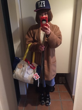 「Sleep（スリープ）のアイテム」を使った、よっしいさん（レディース・148cm）の冬コーディネート