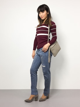 「Ameri（アメリ）のアイテム（パンツ）」を使った、ᴵᴷᴱᴺᴼᴿᴵ५✍⋆*さん（レディース・153cm）の夏コーディネート