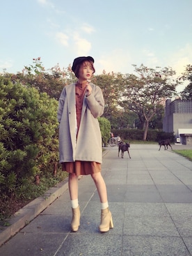 「愛洋裝（アイドレス）のアイテム」を使った、彤羽さん（レディース・156cm）の冬コーディネート