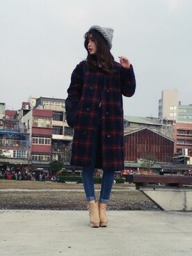 「愛洋裝（アイドレス）のアイテム」を使った、彤羽さん（レディース・156cm）の冬コーディネート