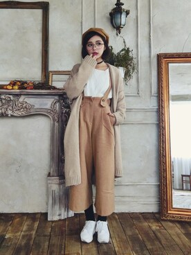 「lovfee」｜彤羽さん（レディース・156cm）の冬コーディネート