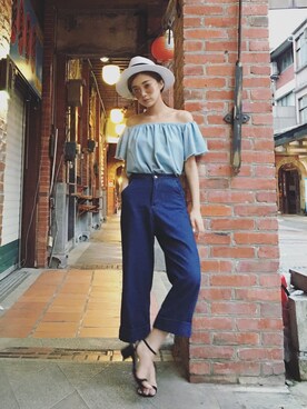 「lovfee」｜彤羽さん（レディース・156cm）の夏コーディネート