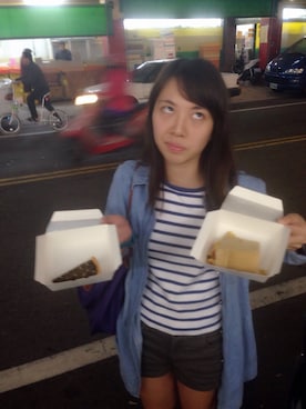 「NET（ネット）のアイテム（Tシャツ/カットソー、その他）」を使った、胖妞さん（レディース・157cm）の春コーディネート