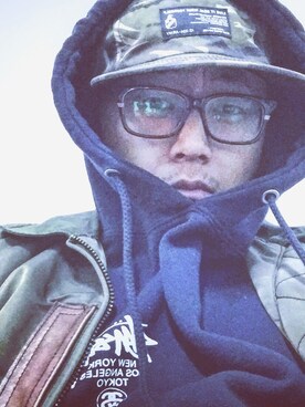 「IZZUE（イズゥー）のアイテム（帽子）」を使った、ViORETi66さん（メンズ・169cm）の春コーディネート