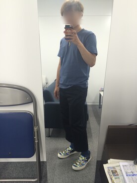 「BEN DAVIS（ベンデイビス）のアイテム（スラックス）」を使った、けん太さん（メンズ・171cm）の春コーディネート