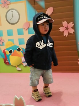 「OLD NAVY（オールドネイビー）のアイテム（トップス、ブルー系）」を使った、みかんさん（レディース・160cm）の秋コーディネート