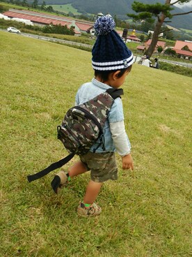「F.O.KIDS（エフオーキッズ）のアイテム（トップス、ブルー系）」を使った、みかんさん（レディース・160cm）の秋コーディネート