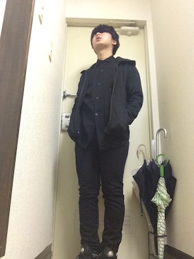 「THREE BLIND MICE（スリーブラインドマイス）のアイテム（デニムパンツ）」を使った、ゆうとさん（メンズ・170cm）の春コーディネート