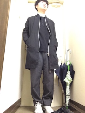 「THREE BLIND MICE（スリーブラインドマイス）のアイテム（スラックス）」を使った、ゆうとさん（メンズ・170cm）の春コーディネート