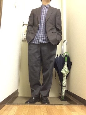 「THREE BLIND MICE（スリーブラインドマイス）のアイテム（スラックス）」を使った、ゆうとさん（メンズ・170cm）の春コーディネート