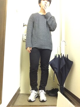 「THREE BLIND MICE（スリーブラインドマイス）のアイテム（デニムパンツ）」を使った、ゆうとさん（メンズ・170cm）の春コーディネート