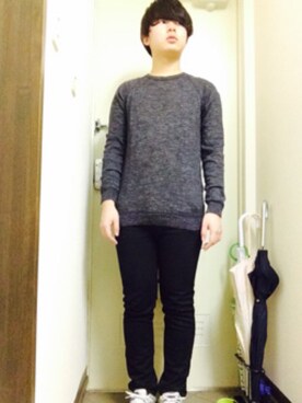 「THREE BLIND MICE（スリーブラインドマイス）のアイテム（デニムパンツ）」を使った、ゆうとさん（メンズ・170cm）の春コーディネート