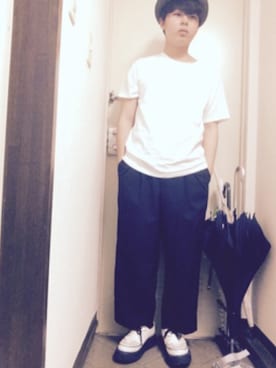「THREE BLIND MICE（スリーブラインドマイス）のアイテム（デニムパンツ）」を使った、ゆうとさん（メンズ・170cm）の夏コーディネート